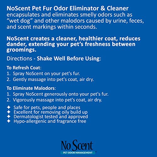 No Scent Pet Fur - Professional Dog & Cat Grooming Odor Eliminator...