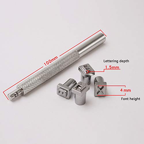 Noblik 36Pcs Metal lphabet Number Stamp Punch Set for Leather Craf...