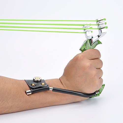 NOBONDO Strong Folding Wrist Rocket Slingshot - Heavy Duty Adjusta...