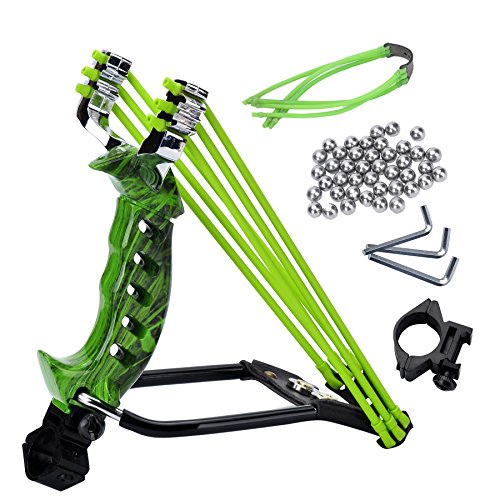 NOBONDO Strong Folding Wrist Rocket Slingshot - Heavy Duty Adjusta...