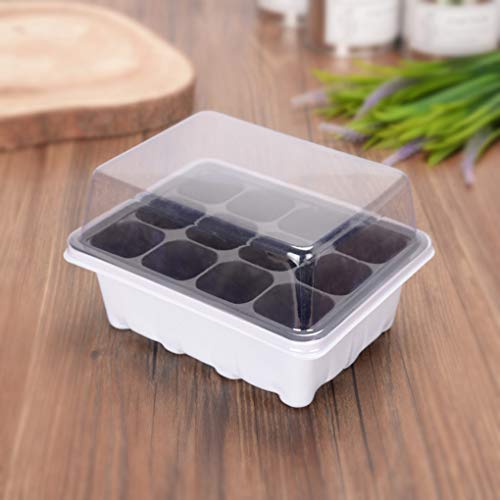 3 Pcs/Set 12 Cells Seedling Trays Seed Starter Box Plant Flower Gr...