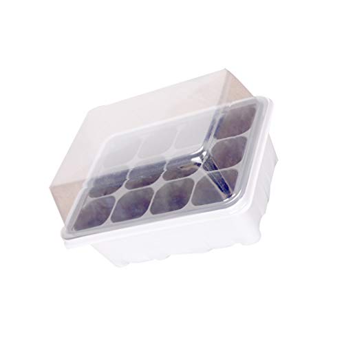 3 Pcs/Set 12 Cells Seedling Trays Seed Starter Box Plant Flower Gr...