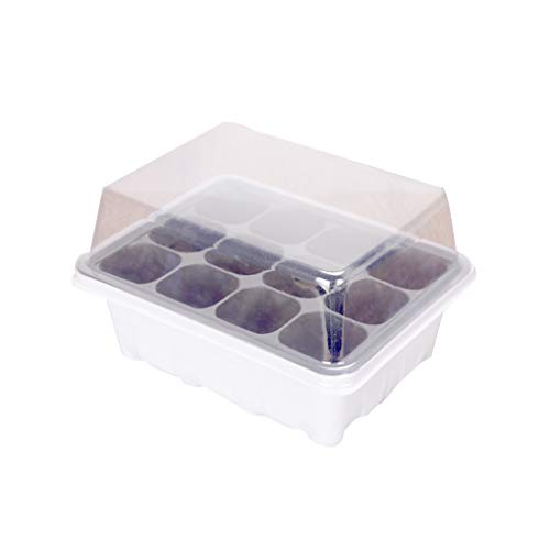 3 Pcs/Set 12 Cells Seedling Trays Seed Starter Box Plant Flower Gr...