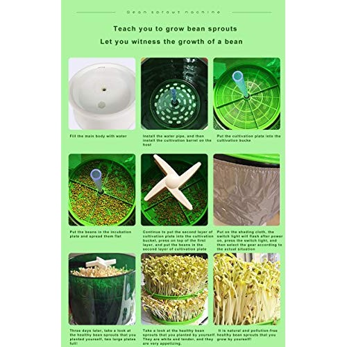 Ethedeal Bean Sprouts Machine-110V 2-Layer Automatic Bean Sprouts ...