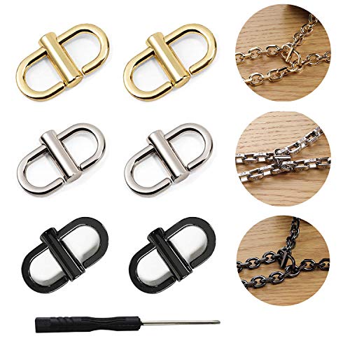Metal Buckles for Adjustable Chain Strap Bag Length Screw Reinforc...