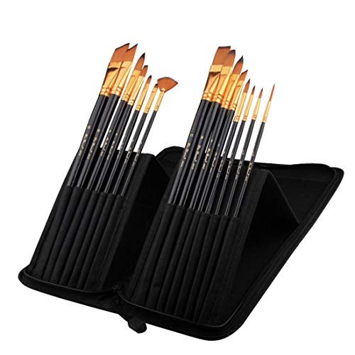 Painting brush set for artist Paint Brush Set, 15Pcs Artist Paint ...