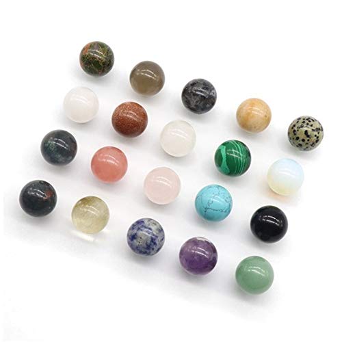12PCS Assorted Crystal Healing Gemstone Spheres 18-20 Mm Healing R...