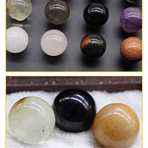 12PCS Assorted Crystal Healing Gemstone Spheres 18-20 Mm Healing R...