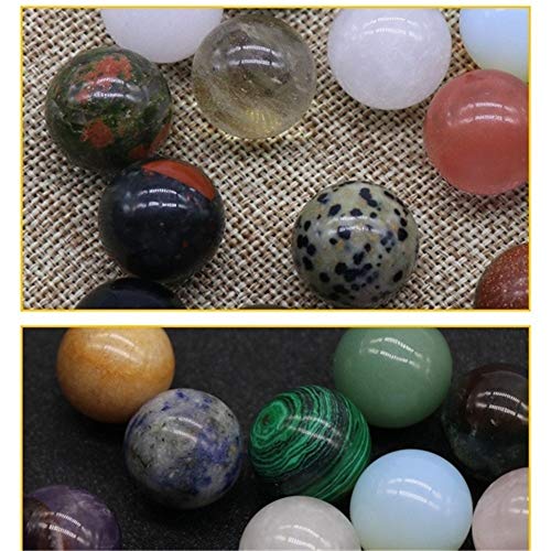 12PCS Assorted Crystal Healing Gemstone Spheres 18-20 Mm Healing R...