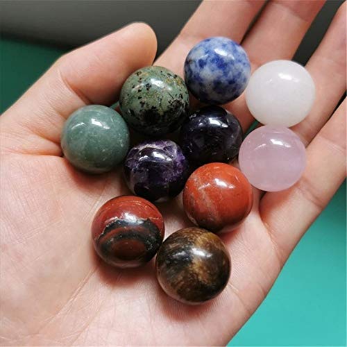 12PCS Assorted Crystal Healing Gemstone Spheres 18-20 Mm Healing R...