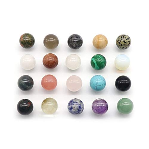 12PCS Assorted Crystal Healing Gemstone Spheres 18-20 Mm Healing R...