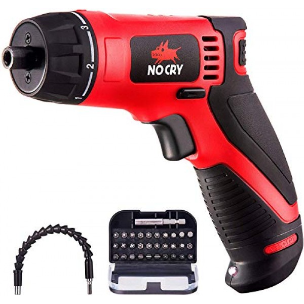 NoCry 10 N.m Cordless Electric Screwdriver - with 30 Screw Bits Se...