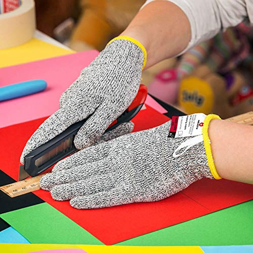 NoCry Cut Resistant Gloves for Kids, XS 8-12 Years - High Perfor...