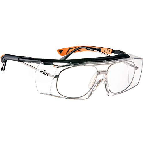 NoCry Over-Glasses Safety Glasses - with Clear Anti-Scratch Wrapar...