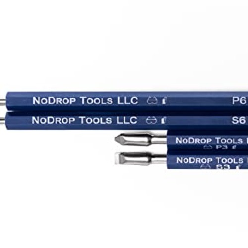 NoDrop Tools Screw Holding Screwdriver Set 4pc Slotted & Phillips...