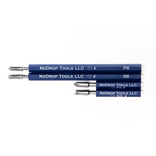 NoDrop Tools Screw Holding Screwdriver Set 4pc Slotted & Phillips...