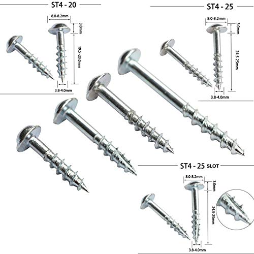 Hongyuantongxun 100pcs High Strength Self-Tapping Screws for Pocke...