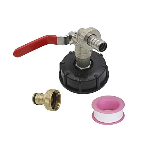 Hongyuantongxun IBC Tank Adapter S60X6 to Iron Brass Tap 1/2, Wate...
