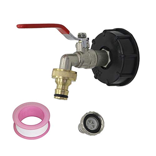 Hongyuantongxun IBC Tank Adapter S60X6 to Iron Brass Tap 1/2, Wate...