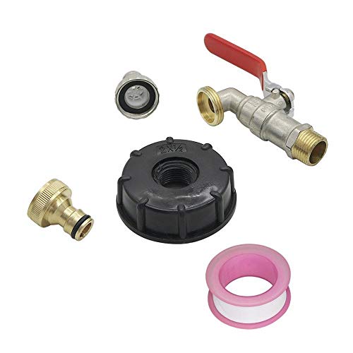 Hongyuantongxun IBC Tank Adapter S60X6 to Iron Brass Tap 1/2, Wate...