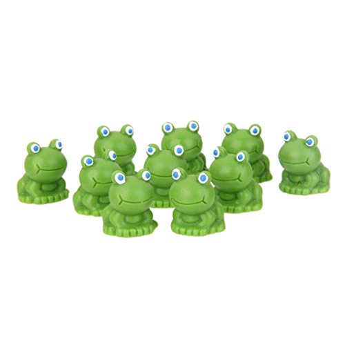 Nologo Hongyuantongxun 10Pcs Miniature Blue Eye Frog Fairy Garden ...