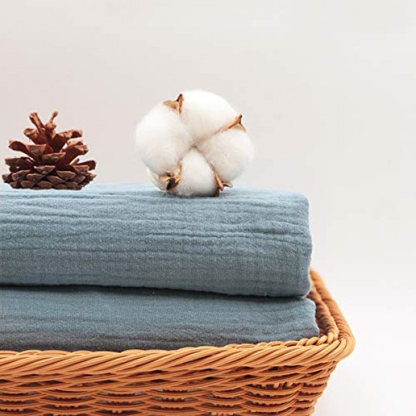 51 Wide 100% Cotton Muslin Fabric Island Breeze Double Fabric Per...