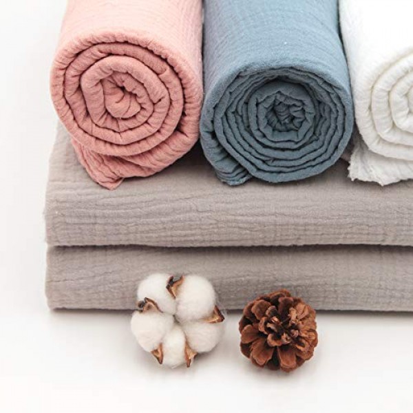 51 Wide 100% Cotton Muslin Fabric Island Breeze Double Fabric Per...