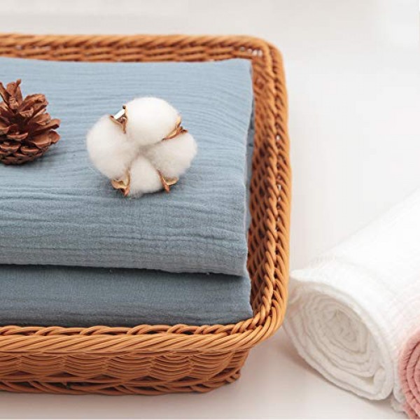 51 Wide 100% Cotton Muslin Fabric Island Breeze Double Fabric Per...