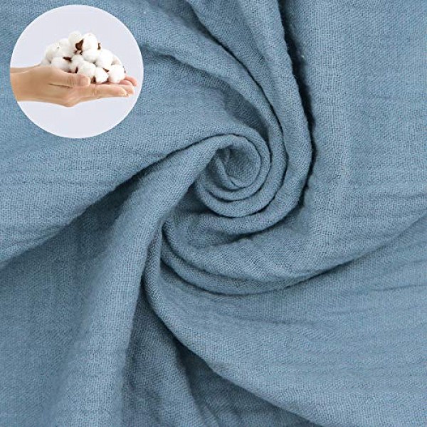 51 Wide 100% Cotton Muslin Fabric Island Breeze Double Fabric Per...