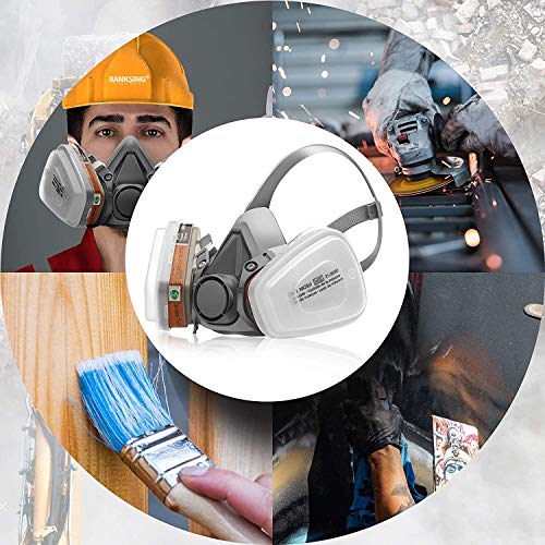 ALIVESUN 7 in 1 Half Facepiece Reusable Respirator 6200 Painting S...