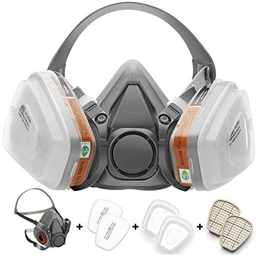 ALIVESUN 7 in 1 Half Facepiece Reusable Respirator 6200 Painting S...
