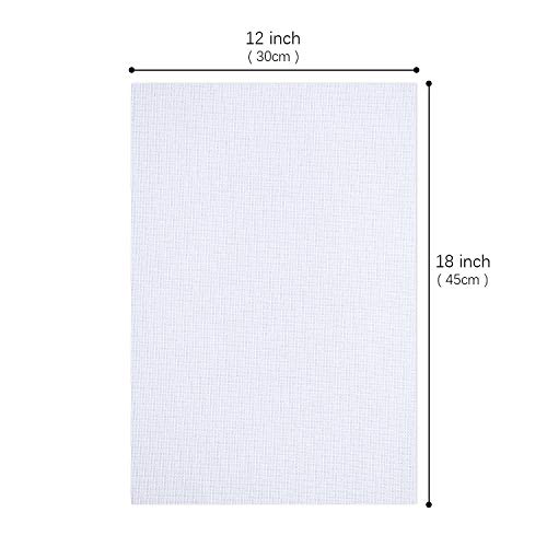 Neeyoo 6 Pieces Cross Stitch Fabric, 12 by 18-Inch White Classic 1...