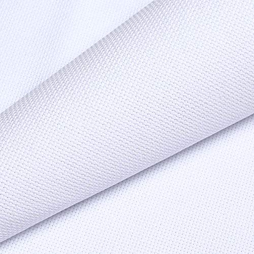 Neeyoo 6 Pieces Cross Stitch Fabric, 12 by 18-Inch White Classic 1...