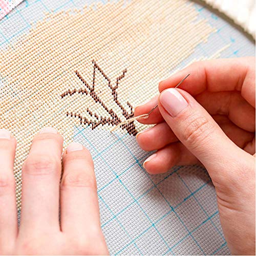 Neeyoo 6 Pieces Cross Stitch Fabric, 12 by 18-Inch White Classic 1...