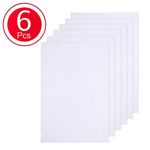 Neeyoo 6 Pieces Cross Stitch Fabric, 12 by 18-Inch White Classic 1...