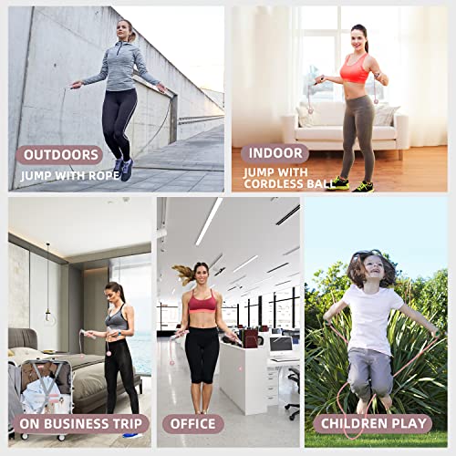 Fitness Jump Ropes with Calorie Counter and Silicone Handles for W...