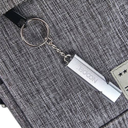 Noopel 2 Pack Survival Whistle with Lanyard and Keychain Double Tu...