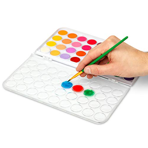 Watercolor Paint Set - 36 Premium Paints - 12 Page Pad - 6 Brushes...