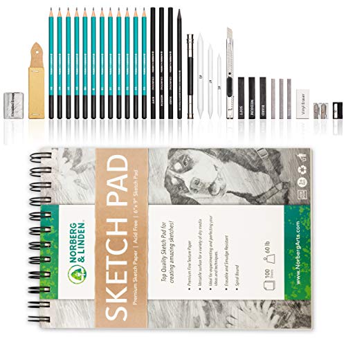 XL Drawing Set - Sketching, Graphite and Charcoal Pencils. Include...