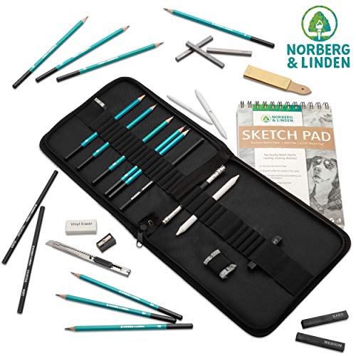 XL Drawing Set - Sketching, Graphite and Charcoal Pencils. Include...