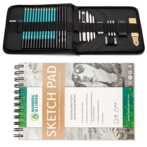 XL Drawing Set - Sketching, Graphite and Charcoal Pencils. Include...