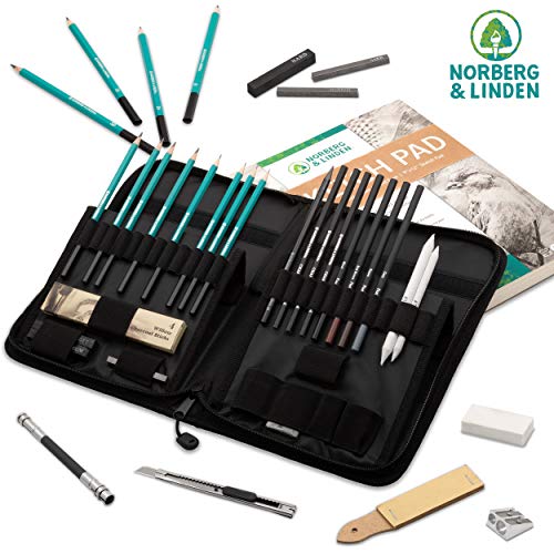 XXL Drawing Set - 41-Piece Kit - Sketching and Charcoal Pencils....