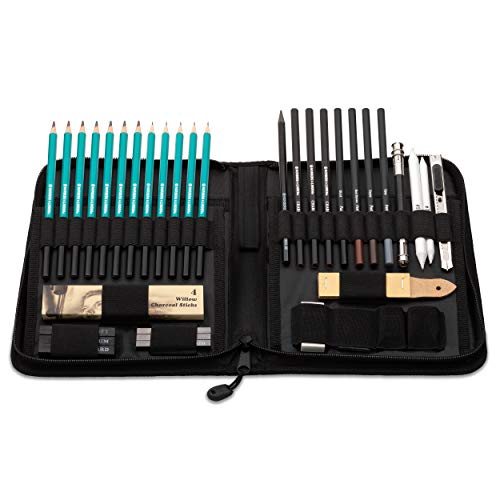 XXL Drawing Set - 41-Piece Kit - Sketching and Charcoal Pencils....