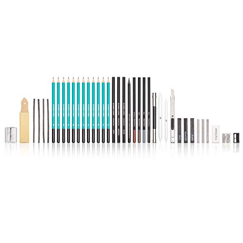 XXL Drawing Set - 41-Piece Kit - Sketching and Charcoal Pencils....
