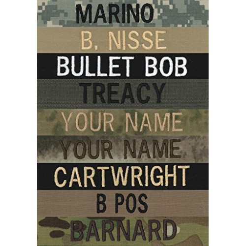 Custom Glow-in-The-Dark Uniform Name Tapes, Over 50 Fabrics Made i...