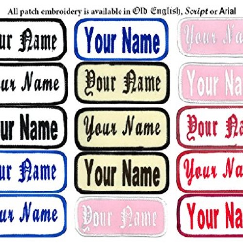 Name Patch Uniform Work Shirt Personalized Embroidered White with ...