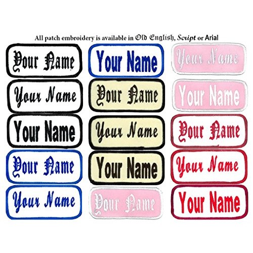 Name Patch Uniform Work Shirt Personalized Embroidered White with ...