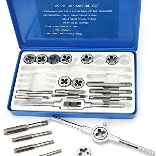 NORTOOLS Alloy Steels Tap and Die Set SAE Inch Sizes Essential Thr...