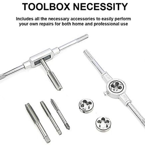 NORTOOLS Alloy Steels Tap and Die Set SAE Inch Sizes Essential Thr...