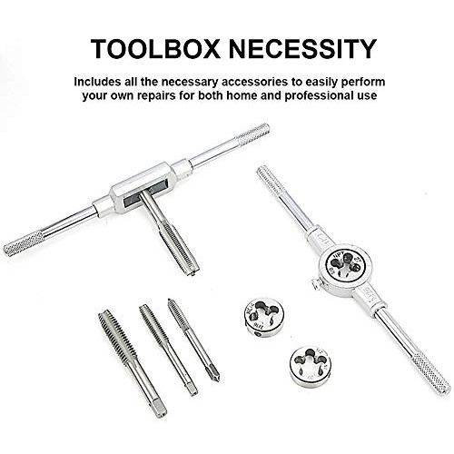NORTOOLS Alloy Steels Tap and Die Set SAE Inch Sizes Essential Thr...